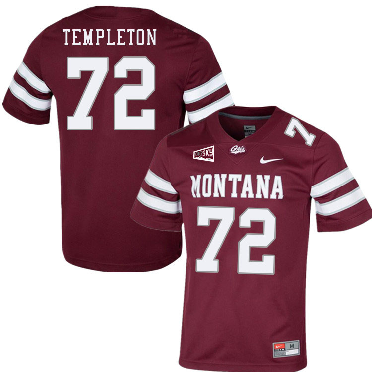 Montana Grizzlies #72 Tate Templeton College Football Jerseys Stitched Sale-Maroon